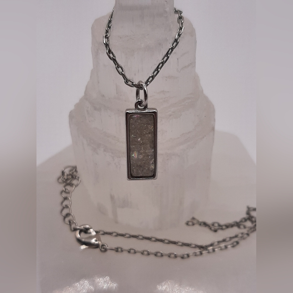 N51 Plated Druzy Necklace- Fragrant Jewels